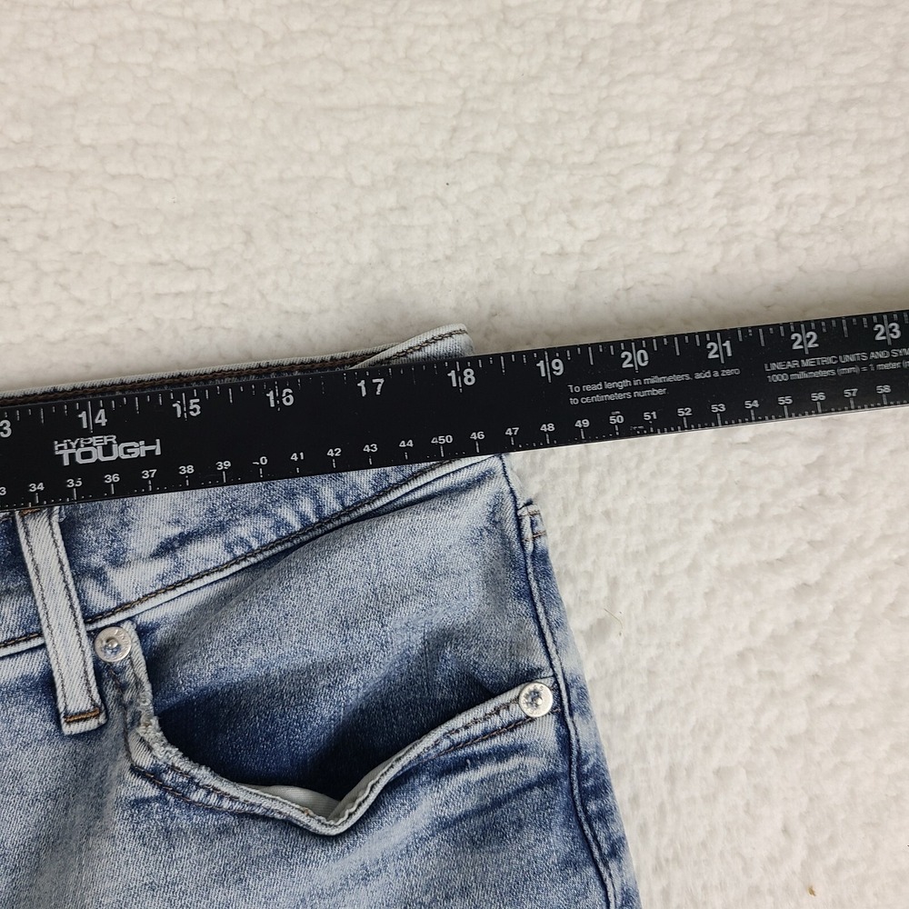 Express Jeans Womens 16S 16 Short Skyscraper Mid Rise Distress Light Wash EC - Picture 4 of 14